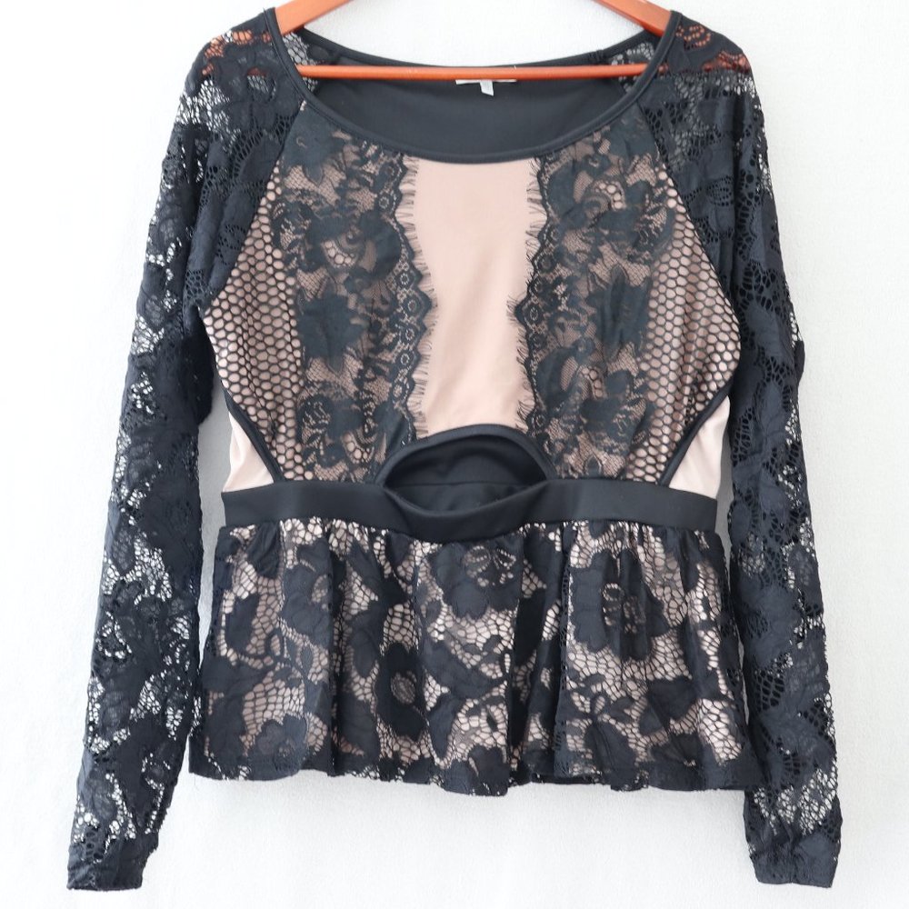 Lace long sleeve shirt